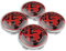 Nemeae Nabendeckel 4 STÜCKE 60mm für Alfa Romeo Giulietta Spider GT Giulia Mito 147/156/159/166 Stelvio Car Rad Center Hub Cap Auto Styling Felgen Abdeckung Badge Emblem Aufkleber Radnabenkappen,B