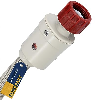 easyPART Kompatibel/Ersatz für V-Zug 10071958 Zulaufschlauch Warmwasser 4,0m 3/4 90°C mit Aquastop Sicherheitsventil Universal für Waschmaschine Geschirrspüler