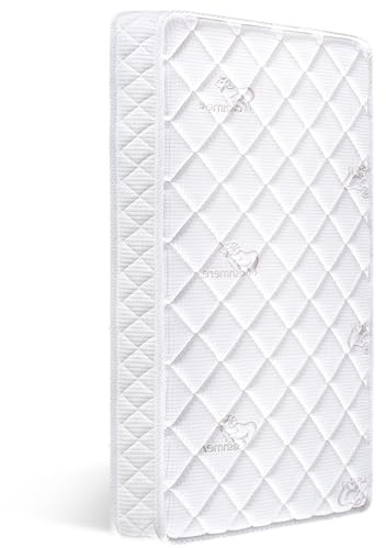 Ours à bulles Hochwertige Schwamm-Matratze 70x140, 100% Strickware, Hochwertige Wolle - Hypoallergen, 13 cm Robuste Und Weiche Kindermatratze, Ungiftige Babymatratze Nach Öko-Tex Standard 100