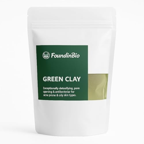 Argilla verde in polvere 100% origine naturale por Cura corpo, viso e capelli purificante e opacizzante, bellezza - ricca di oligoelementi, assorbe il sebo in eccesso