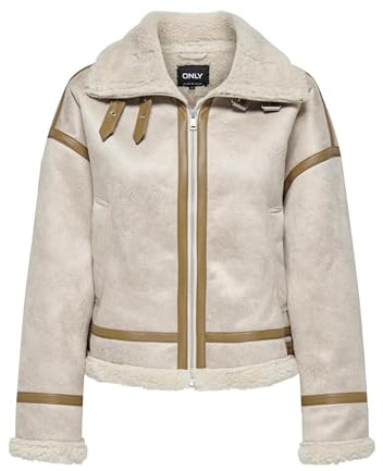 ONLY Damen ONLYLVA Bonded HIGH Neck Jacket OTW Jacke, Grau, M
