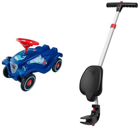 Big-Bobby-Car Classic Ocean - Kinderfahrzeug mit Aufklebern in Ozean Design & ge - 4-Fach höhenverstellbare Schiebestange