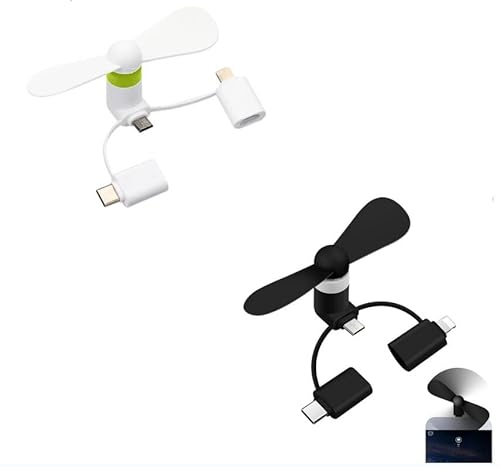 Mini Ventilador USB,Mini Ventilador Portátil 3 en 1,Ventiladores De Teléfono Mini Portátil USB,Mini Ventilador De Teléfono,Ventilador De Refrigeración USB Portátil,Mini Ventilador para Teléfono Móvil