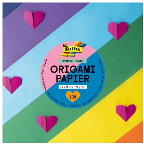 folia Premium Faltpapier Basic für Kreativarbeiten und Geschenke