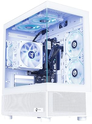 NINGMEI Soul Gaming PC Desktop, AMD Ryzen 7 5700G 8 core 3.8GHz (hasta 4.6GHz), AMD Radeon Vega, 16GB DDR4 (8G* 2 RAM 3200MHz, 1TB NVME SSD, 650W PSU, 11AC Wi-Fi, Windows 11 Home 64-bit.