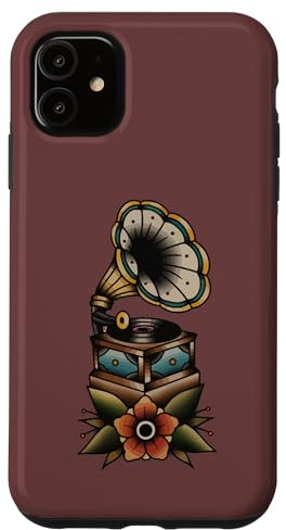 Carcasa para iPhone 11 Tocadiscos de vinilo antiguo