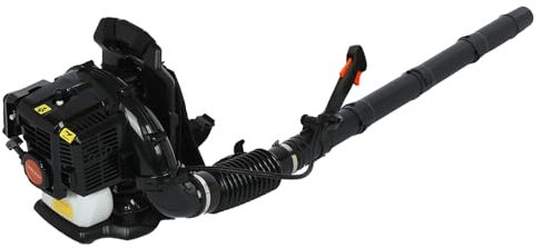 550 CFM 2-Takt-Hand-Laubbläser, Laubsammler, 52 cc gasbetriebener Laubbläser mit ergonomischem Design zur Reinigung von Laub, Schnee und Staub von Gärten, Terrassen, Dachrinnen und Einfahrten, Schwarz