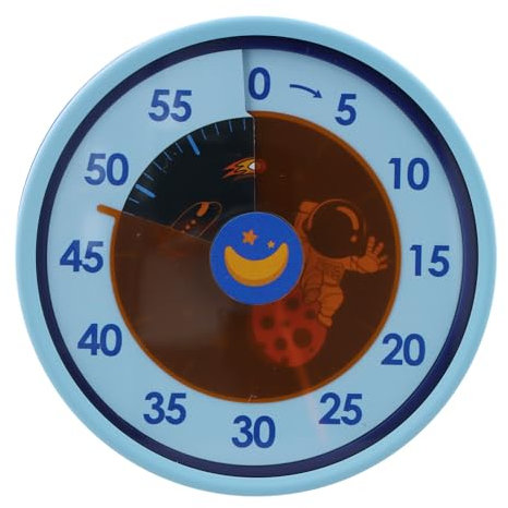 Chstarina Minuteur Visuel Timer, Chronometre Minuteur Enfants, Compte à Rebours de 60 Minutes, Timer Visuel Silencieux pour Adultes, Minuteur Magnétique pour Cuisine, Salle de Classe, Réunions (Bleu)