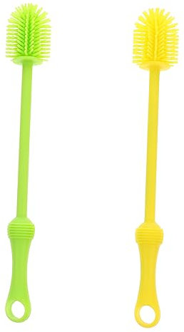 Flaschenbürste mit Langem Griff aus Silikon, 2 Stück für Babyflaschen