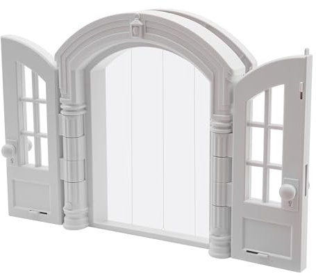 HuKaiL Puerta para gatos bidireccional, puerta exterior ABS con apertura y cierre de 180°, puertas interiores para gatos, hasta 10 kg, 24 x 27,3 x 7 cm