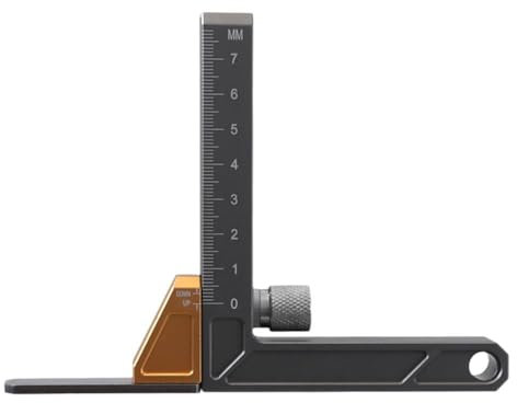 Höhenmessgerät Aluminiumlegierung Oberfrästisch Höhenmesser Zoll und metrische Messung Tiefenlineal Tischwerkzeug Messsäge