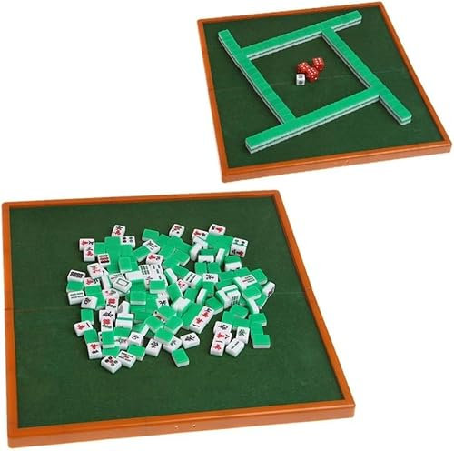 Tragbare Mini 144 Mahjong Box Traditionelle Spielreise Faltbarer Mah Jong Tisch