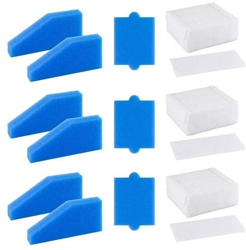 3 Stück Filter Set komplett 5-teilig geeignet für Thomas Staubsauger der Baureihe Aqua+,Alternative für Thomas Filterset 99 (Teile-Nr. 787241), Ersatzteil enthält 5 Filter (3) (3 Stück)