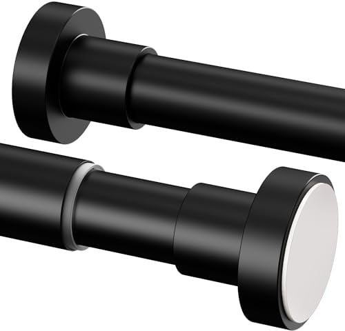 1 Stück Duschvorhangstange Ohne Bohren, Teleskopstange Zum Klemmen Mit Gardinenstange Ohne Bohren Für Badezimmer & Balkon (85-230cm, Ø32mm, Schwarz)
