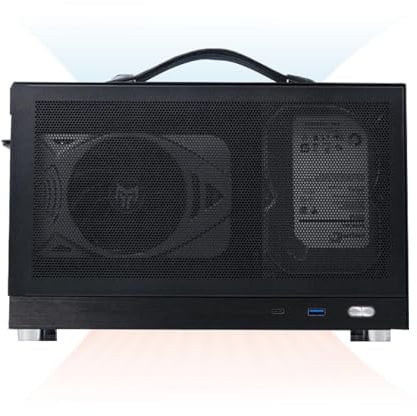 Boîtier PC de bureau : boîtier ultra petit mini ITX, châssis portable léger | Tour d'ordinateur compact, logement peu encombrant pour les étudiants, les postes de travail à domicile, les joueurs