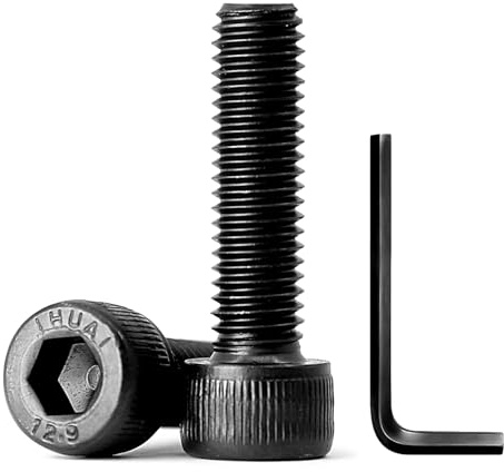 20 Piezas M4 x 30mm Tornillo Hexagonal Interior de Acero al Carbono de 12,9 Grados, Tornillos Cilíndricos con Hexágono Interior (con Llaves Allen)