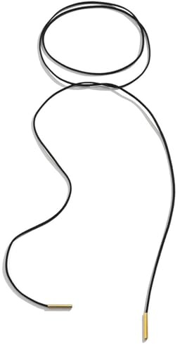 FAYAHAR Choker Halskette, Gothic Samt Choker Kette, Lange Schnürung Wickel Halskette mit Silberner Endverzierung, Verstellbare Kette für Damen
