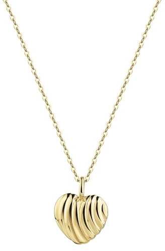 Celesta Silber Damen Anhänger mit Kette 925 Silber vergoldet 925/- Sterling Silber 42cm Glänzend ohne gelb 500245600V