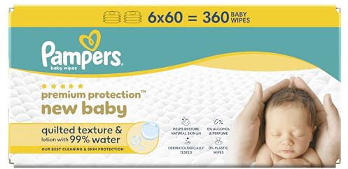 Pampers New Baby Wipes 6x60pk