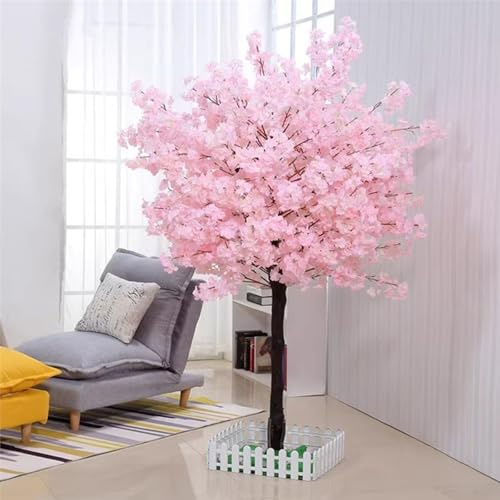 FANGQMM Árboles Flores de Cerezo Artificiales, Cerezo japonés, Árbol de Flor de Cerezo, para Hogar Salon Dormitorio Decoración de Bodas En Interiores y Exteriores Round-1x0.6m/39x23in