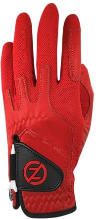 Zero Friction Herren Cabretta Elite Linke Hand Golfhandschuh, Einheitsgröße, Rot