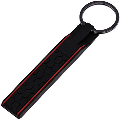 Schlüssel Anhänger Key Tag Silikon Schwarz im Wabe Design für VW SEAT SKODA