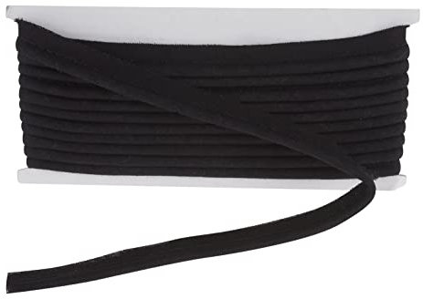 Rico Design Paspelband Schrägband 1.0 cm x 3.0 m Ganzjährig Waschbar 40°C 100% Baumwolle Schwarz