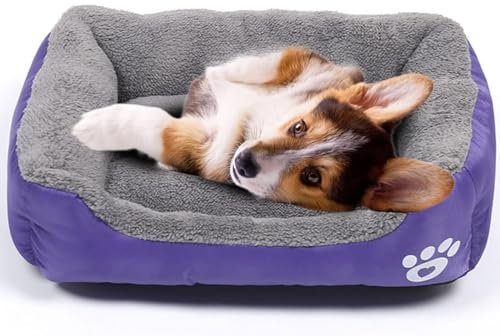powerking Hundebett, wasserdichtes Haustier Mat Pad und Schlafkissen für Kitty Katze und kleine Hündchen, weich und waschbar (lila)