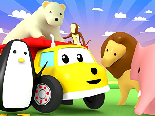 Ethan lernt Farben mit Tieren / Schule / Ethan lernt Farben beim Mülleimer Basketball / Murmeln