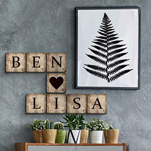 K&L Wall Art Holzbuchstaben Birke Buchstabe I 15cm Scrabble Deko Buchstaben aus Holz Wandbilder zum Aufstellen