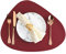 RAILONCH 6er Set Tischsets Abwaschbar, PU Leder Platzsets Lederoptik Wasserdicht 44x36cm Platzdecken für Hause Küche Restaurant (Rot,6 Stück)