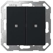 GIRA 5173005 KNX Taster, Wippe 2fach, System 55, Mattschwarz
