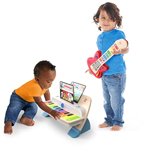 Baby Einstein, Together in Tune Duo, Connected Magic Touch, Instrumenten-Set Gitarre und Klavier, verbinden sich kabellos miteinander, Holzspielzeug für Kinder, ab 12 monate