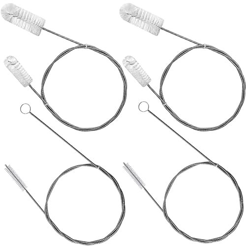 AUMUA 160cm Flexible Drain Brush, Tube Cleaning Brush, Long Pipe Cleaner Brush for Shower Sink Drain/Refrigerator Drain Hole/Dishwasher Air Gap/Straw/Home Kitchen