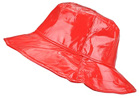 Toutacoo, Regenhut, Schlapphut, Breitkrempiger Hut, Damen, Vinyl (Rot-L)