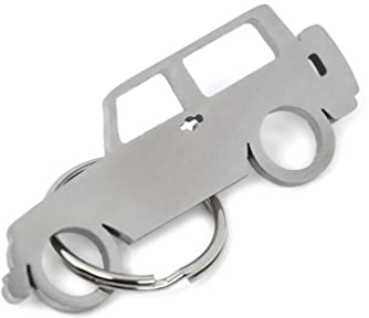 Streetculture Porte-clés CarShape en acier inoxydable sport automobile tout-terrain – Convient pour Jeep Wrangler JK 2 portes – 892