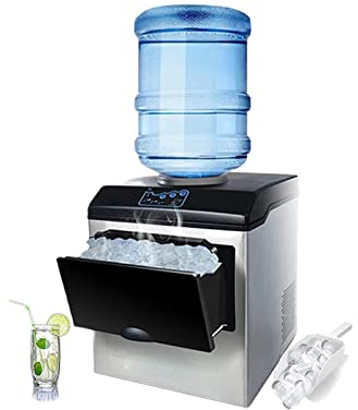 PanHuiWen Máquina para Hacer Hielo Comercial Maquina de Hielo Industrial 25KG en 24 H Maquina Hacer Hielo Domestica 3 Tamaños de Cubitos para el Hogar, Fiesta, Barra, Casa