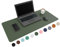 WURK Schreibtischunterlage [80 cm x 40 cm] - Premium Qualität - Mauspad - Große Schreibunterlage - Mauspad XXL - Rutschfeste Unterlagenmatte - Desk Mat - PU Leder Inklusive Kabelclip (Grün)