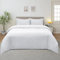 Imperial Rooms King Size Duvet Cover Sets Brushed Microfiber 3 PCs Plain White Bedding Set with Pillow Cases Button Closure Ultra Soft Quilt Bed Cover (230 x 220 Cm)