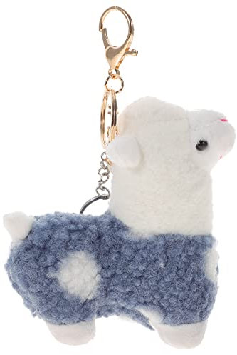 Operitacx Schlüsselanhänger Alpaka Plüschtier Alpaka-Figur Anhängeranhänger Alpaka-kissenspielzeug Lama Figur Spielzeug Weiches Spielzeug DIY Schöne Anhänger-Charms Vikunja Charme Legierung