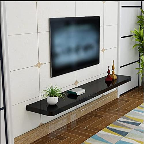 URBERY Wall-Mounted TV Cabinet Floating Shelf Wall Shelf Multimedia WiFi Router Sky Box Set Top Box Cable Box Storage Shelf