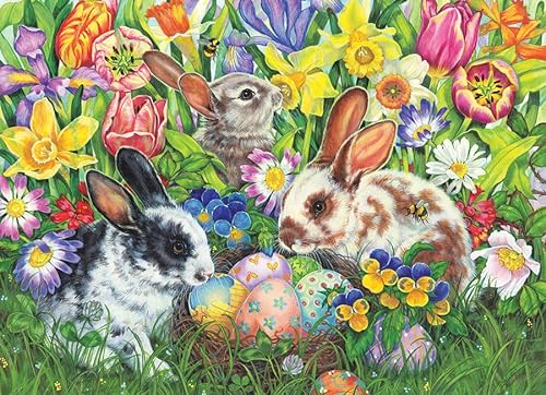 Cobble Hill Family Piece's 350 Puzzle – Osterhasen – Musterposter im Lieferumfang enthalten