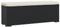 Tidyard Gartenhocker Fußhocker Sitzhocker Gartenstuhl Rattanstuhl Rattanhocker Beistelltisch Hocker Gartenmöbel mit Kissen Schwarz 110x30x40 cm Poly Rattan