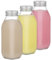 Hossejoy 16oz (500ml) Glass Milk Bottle, Reusable Drinking Jars Containers with Lids, No Leakage Glass Bottles for Milk, Juice,Yogurt, Jam, Syrup - Pack of 3