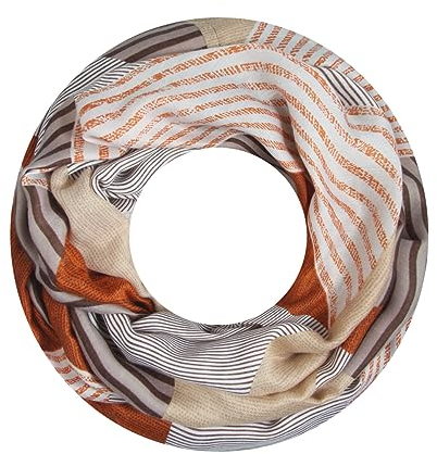 Majea Damen Loop Schal Schlauchschal Halstuch (880024) (braun 22)