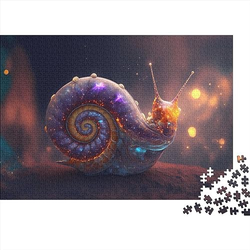Puzzles für Erwachsene,Fantastische Schnecke,1000-teiliges Puzzle,Holzpuzzle,geeignet für Erwachsene und Kinder über 12 Jahre,Denksportaufgabe,75x50cm