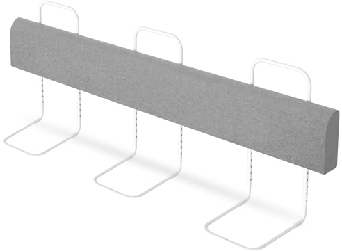 SWANEW 1X Bettgitter für Kinder 180cm, Baby Bettschutzgitter 5-Loch Höhenverstellbar, Weich Rausfallschutz Bett, Kinderbettgitter für Familienbett und Kinderbett, Grau