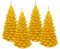 Bienenwachskerze | Tannenbaum - Klassisch | Weihnachtsdekoration | Weihnachtsgeschenkkerze | Handgemacht | Handbemalt | 100% Bienenwachs (Klassisch 4 klein, Nicht Bemalt)
