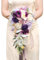 Roahosy Hochzeitssträuße für Braut, künstliche lila Rosen Orchidee kaskadierender Brautstrauß Wasserfallstrauß Braut hält Blumen für Hochzeitszeremonie und Jahrestag