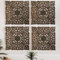 MARRAKESCH 4er Set Wandbild Wanddeko Ajitha aus Holz 40cm gross Ornament als Orientalische Dekoration
